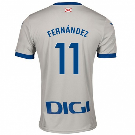 Kandiny Férfi Imanol Fernández #11 Világos Szürke Idegenbeli Jersey 2024/25 Mez Póló Ing