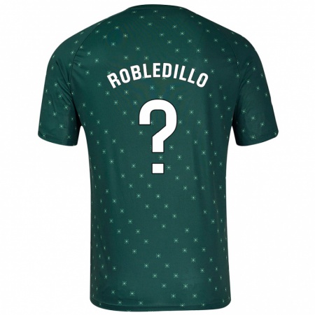 Kandiny Férfi Pedro Robledillo #0 Sötétzöld Idegenbeli Jersey 2024/25 Mez Póló Ing