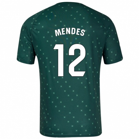 Kandiny Férfi Alex Mendes #12 Sötétzöld Idegenbeli Jersey 2024/25 Mez Póló Ing