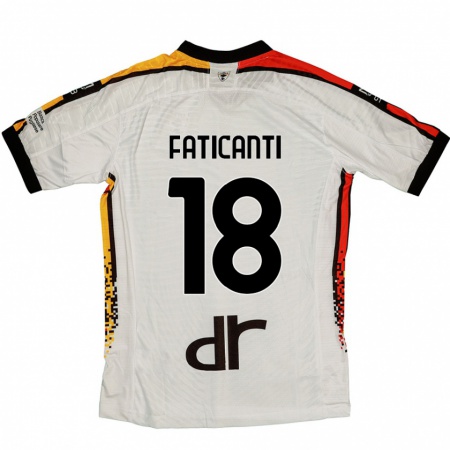 Kandiny Férfi Giacomo Faticanti #18 Fehér Fekete Idegenbeli Jersey 2024/25 Mez Póló Ing