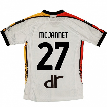 Kandiny Férfi Ed Mcjannet #27 Fehér Fekete Idegenbeli Jersey 2024/25 Mez Póló Ing