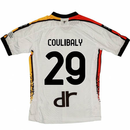 Kandiny Férfi Lassana Coulibaly #29 Fehér Fekete Idegenbeli Jersey 2024/25 Mez Póló Ing