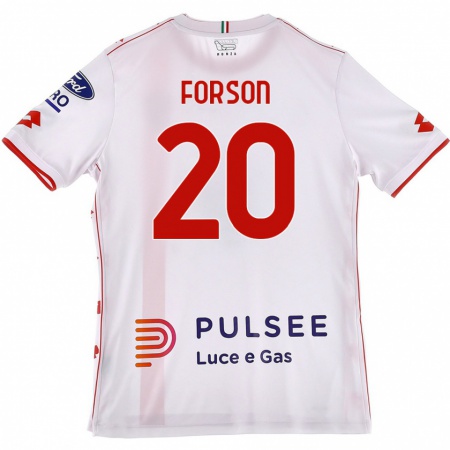 Kandiny Férfi Omari Forson #20 Fehér Piros Idegenbeli Jersey 2024/25 Mez Póló Ing