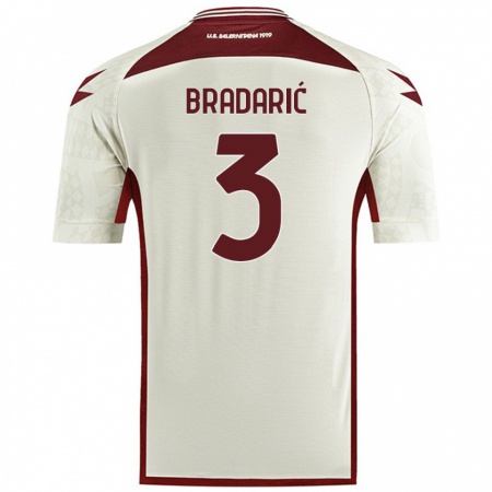 Kandiny Férfi Domagoj Bradarić #3 Krém Színű Idegenbeli Jersey 2024/25 Mez Póló Ing