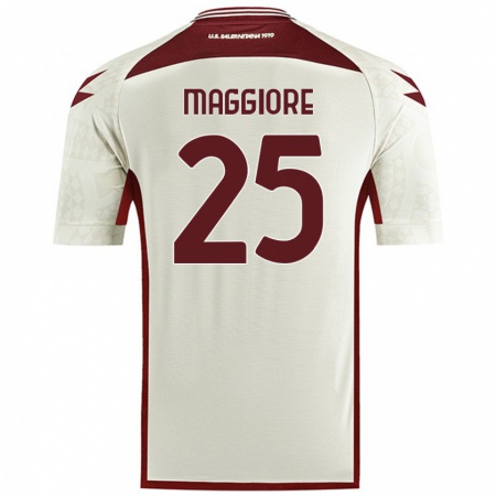 Kandiny Férfi Giulio Maggiore #25 Krém Színű Idegenbeli Jersey 2024/25 Mez Póló Ing