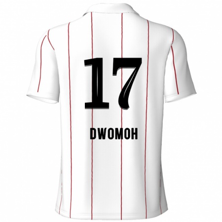 Kandiny Férfi Pierre Dwomoh #17 Fehér Fekete Idegenbeli Jersey 2024/25 Mez Póló Ing