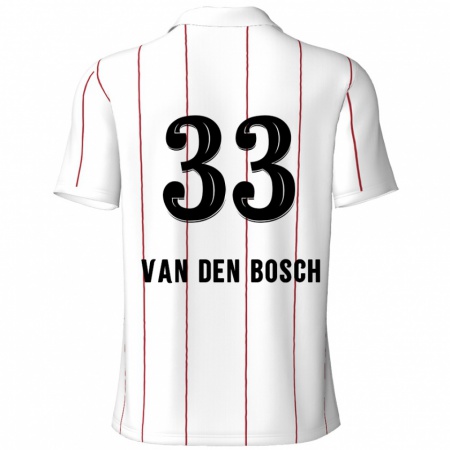 Kandiny Férfi Zeno Van Den Bosch #33 Fehér Fekete Idegenbeli Jersey 2024/25 Mez Póló Ing