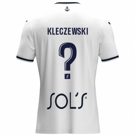 Kandiny Férfi Louise Kleczewski #0 Fehér Sötétkék Idegenbeli Jersey 2024/25 Mez Póló Ing