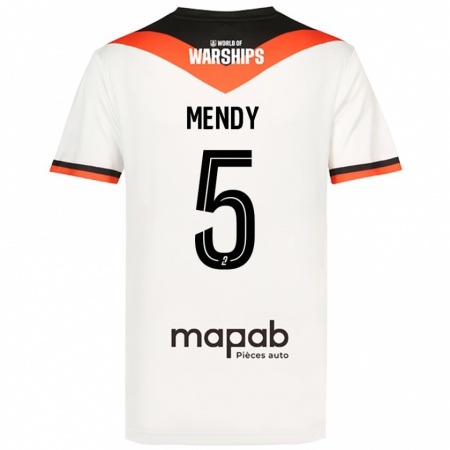 Kandiny Férfi Benjamin Mendy #5 Fehér Idegenbeli Jersey 2024/25 Mez Póló Ing