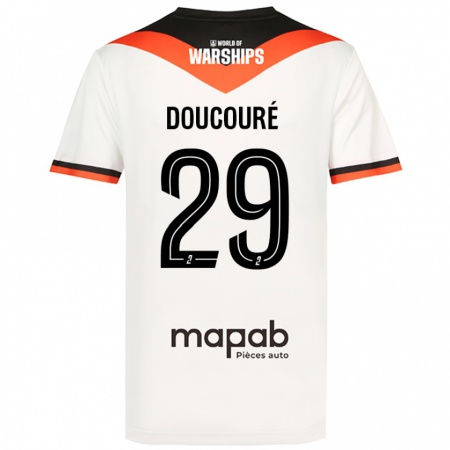 Kandiny Férfi Siriné Doucouré #29 Fehér Idegenbeli Jersey 2024/25 Mez Póló Ing