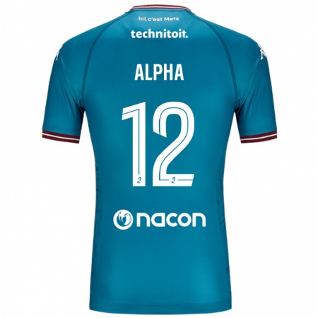 Kandiny Férfi Alpha Touré #12 Bleu Benzin Idegenbeli Jersey 2024/25 Mez Póló Ing