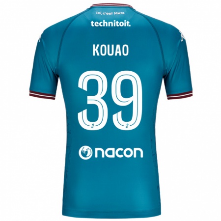 Kandiny Férfi Koffi Kouao #39 Bleu Benzin Idegenbeli Jersey 2024/25 Mez Póló Ing