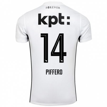 Kandiny Férfi David Piffero #14 Fehér Fekete Idegenbeli Jersey 2024/25 Mez Póló Ing