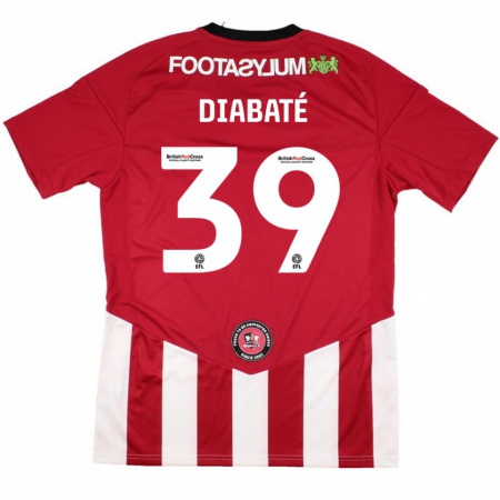 Kandiny Női Cheick Diabaté #39 Piros Fehér Hazai Jersey 2024/25 Mez Póló Ing