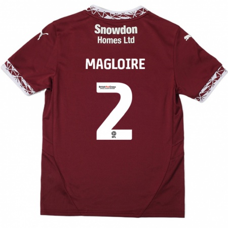 Kandiny Női Tyler Magloire #2 Burgundia Hazai Jersey 2024/25 Mez Póló Ing