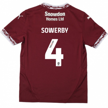 Kandiny Női Jack Sowerby #4 Burgundia Hazai Jersey 2024/25 Mez Póló Ing