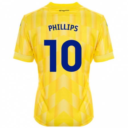 Kandiny Női Matt Phillips #10 Sárga Hazai Jersey 2024/25 Mez Póló Ing