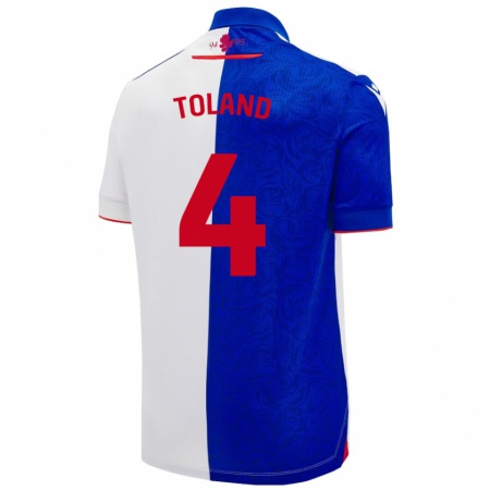 Kandiny Női Tyler Toland #4 Égszínkék Fehér Hazai Jersey 2024/25 Mez Póló Ing