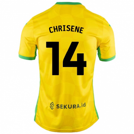 Kandiny Női Ben Chrisene #14 Sárga Zöld Hazai Jersey 2024/25 Mez Póló Ing