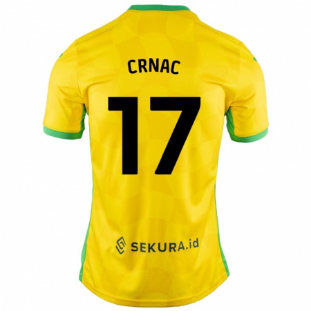 Kandiny Női Ante Crnac #17 Sárga Zöld Hazai Jersey 2024/25 Mez Póló Ing