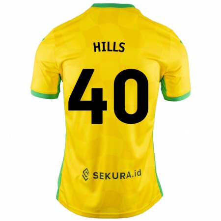 Kandiny Női Brad Hills #40 Sárga Zöld Hazai Jersey 2024/25 Mez Póló Ing