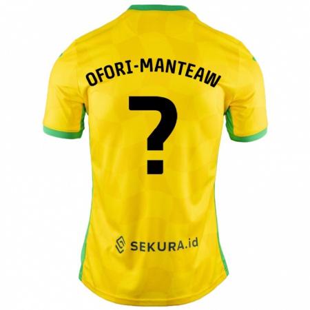 Kandiny Női Lloyd Ofori-Manteaw #0 Sárga Zöld Hazai Jersey 2024/25 Mez Póló Ing