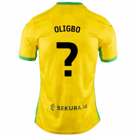 Kandiny Női Finlay Oligbo #0 Sárga Zöld Hazai Jersey 2024/25 Mez Póló Ing