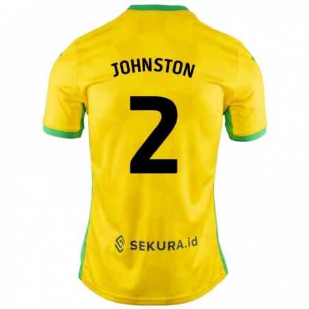 Kandiny Női Chardonnay Johnston #2 Sárga Zöld Hazai Jersey 2024/25 Mez Póló Ing