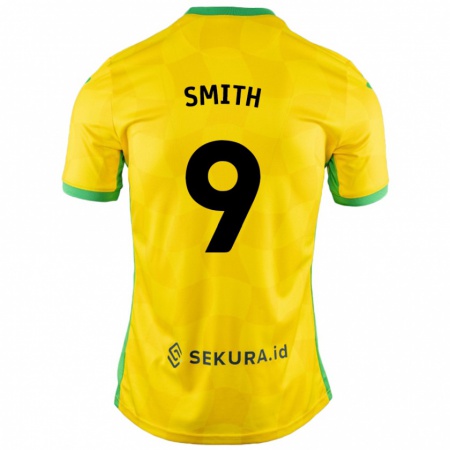 Kandiny Női Ellie Smith #9 Sárga Zöld Hazai Jersey 2024/25 Mez Póló Ing