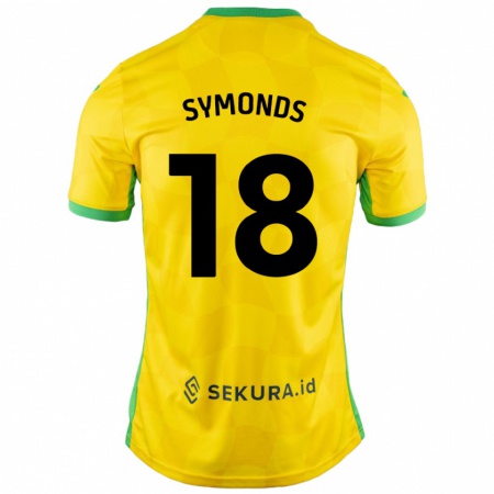 Kandiny Női Freya Symonds #18 Sárga Zöld Hazai Jersey 2024/25 Mez Póló Ing