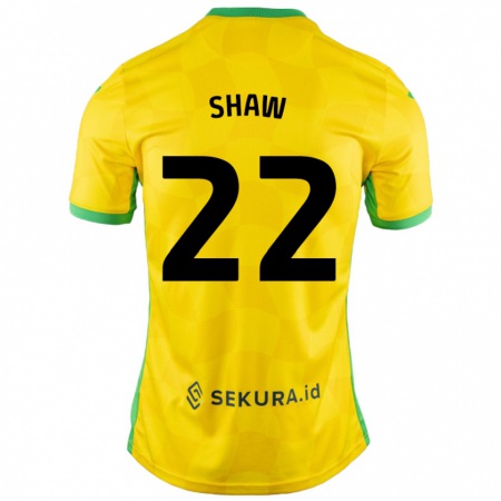 Kandiny Női Shannon Shaw #22 Sárga Zöld Hazai Jersey 2024/25 Mez Póló Ing