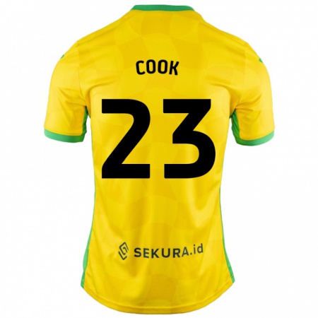 Kandiny Női Olivia Cook #23 Sárga Zöld Hazai Jersey 2024/25 Mez Póló Ing