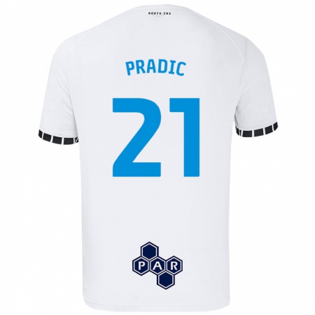 Kandiny Női James Pradic #21 Fehér Hazai Jersey 2024/25 Mez Póló Ing