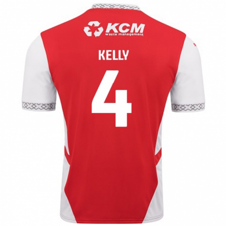 Kandiny Női Liam Kelly #4 Piros Fehér Hazai Jersey 2024/25 Mez Póló Ing