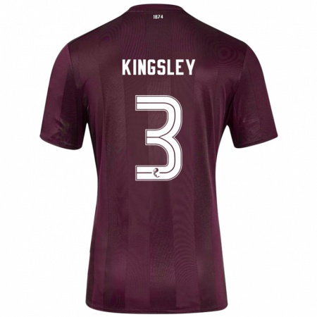 Kandiny Női Stephen Kingsley #3 Burgundia Hazai Jersey 2024/25 Mez Póló Ing