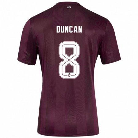 Kandiny Női Ryan Duncan #8 Burgundia Hazai Jersey 2024/25 Mez Póló Ing