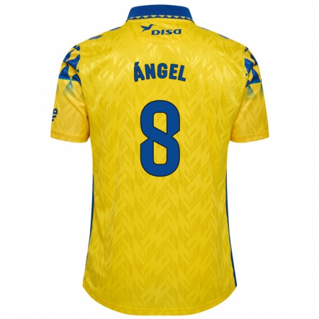 Kandiny Női José Ángel #8 Sárga Kék Hazai Jersey 2024/25 Mez Póló Ing