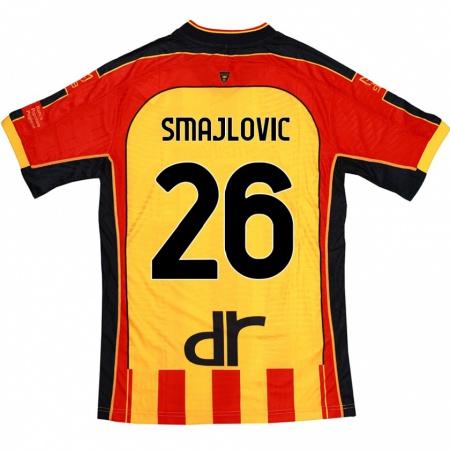 Kandiny Női Zinedin Smajlovic #26 Sárga Piros Hazai Jersey 2024/25 Mez Póló Ing