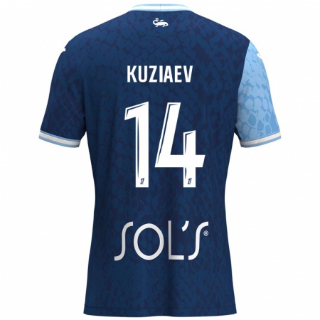 Kandiny Női Daler Kuzyaev #14 Égszínkék Sötétkék Hazai Jersey 2024/25 Mez Póló Ing