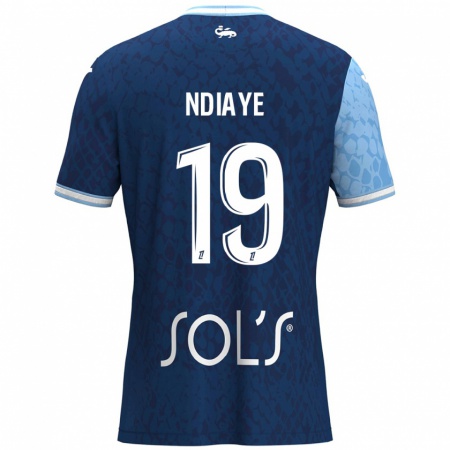 Kandiny Női Rassoul Ndiaye #19 Égszínkék Sötétkék Hazai Jersey 2024/25 Mez Póló Ing