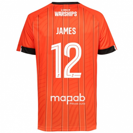 Kandiny Női Isaac James #12 Narancs Hazai Jersey 2024/25 Mez Póló Ing