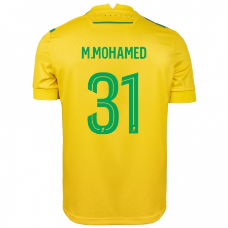 Kandiny Női Mostafa Mohamed #31 Sárga Zöld Hazai Jersey 2024/25 Mez Póló Ing