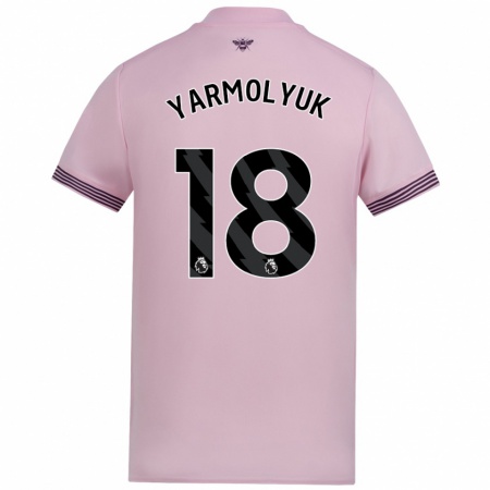 Kandiny Női Yegor Yarmolyuk #18 Rózsaszín Idegenbeli Jersey 2024/25 Mez Póló Ing