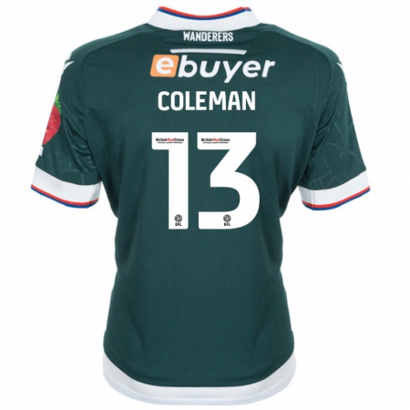 Kandiny Női Joel Coleman #13 Sötétzöld Idegenbeli Jersey 2024/25 Mez Póló Ing