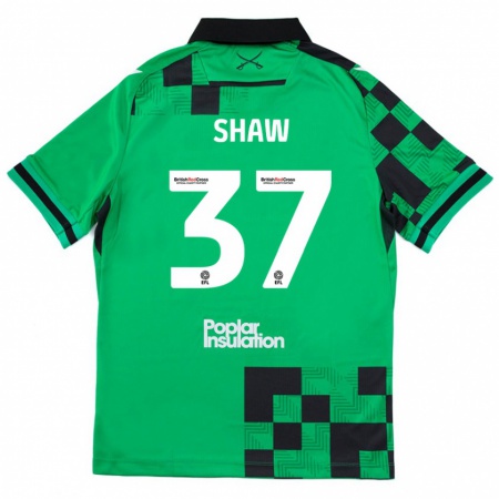 Kandiny Női Kofi Shaw #37 Zöld Fekete Idegenbeli Jersey 2024/25 Mez Póló Ing