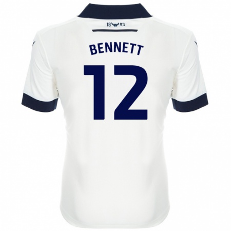 Kandiny Női Joe Bennett #12 Fehér Sötétkék Idegenbeli Jersey 2024/25 Mez Póló Ing