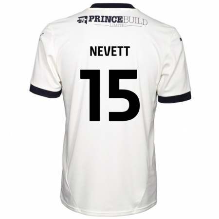 Kandiny Női George Nevett #15 Törtfehér Fekete Idegenbeli Jersey 2024/25 Mez Póló Ing