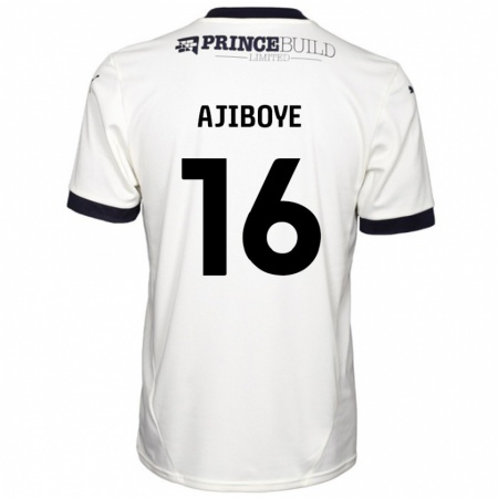 Kandiny Női David Ajiboye #16 Törtfehér Fekete Idegenbeli Jersey 2024/25 Mez Póló Ing