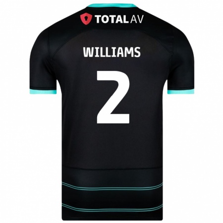 Kandiny Női Jordan Williams #2 Fekete Idegenbeli Jersey 2024/25 Mez Póló Ing