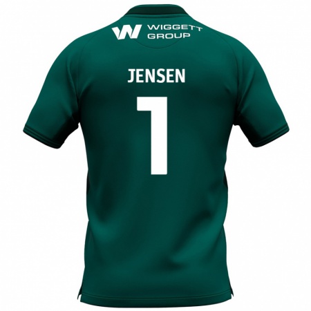 Kandiny Női Lukas Jensen #1 Zöld Idegenbeli Jersey 2024/25 Mez Póló Ing